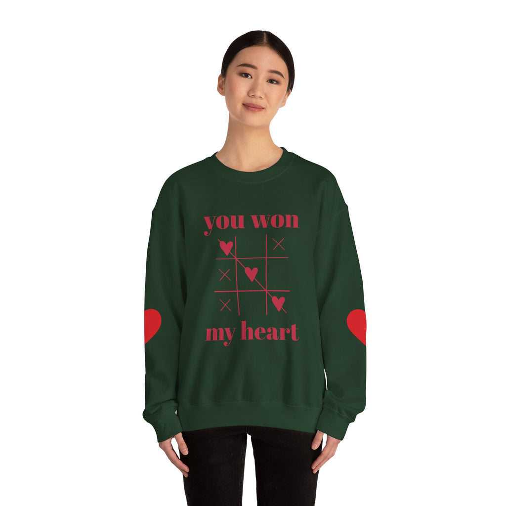 Valentine Tic-Tac-Toe "You Won My Heart" Sweatshirt