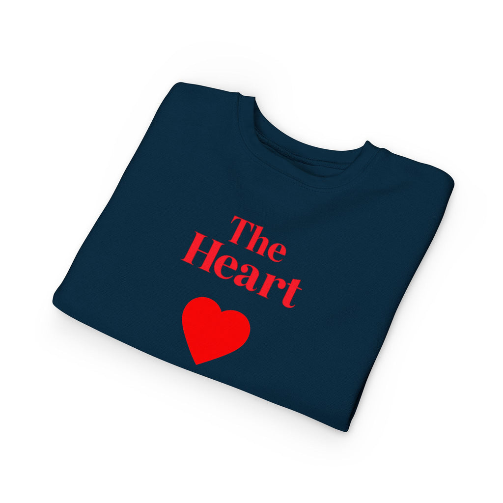 Toddler Sweatshirt - "The Heart" Red Heart Graphic Cozy Kids Pullover (Valentine's Day)