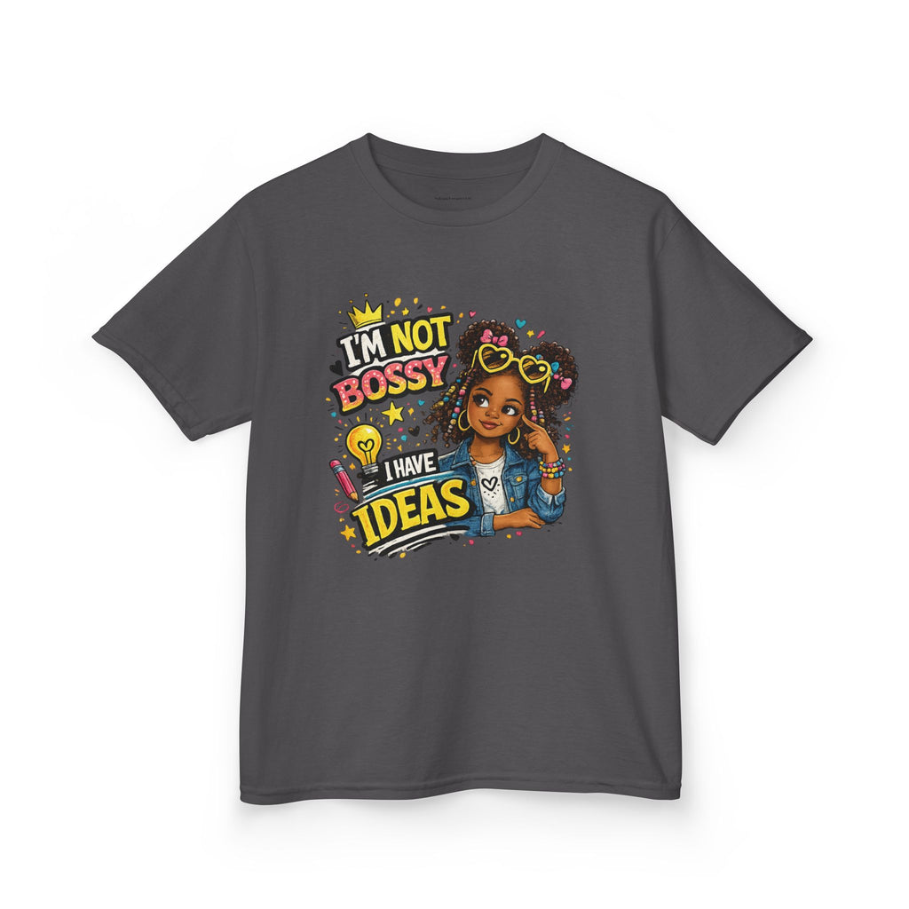 Kids Tee — “I’m Not Bossy I Have Ideas” Cute Confident Girl Graphic Shirt