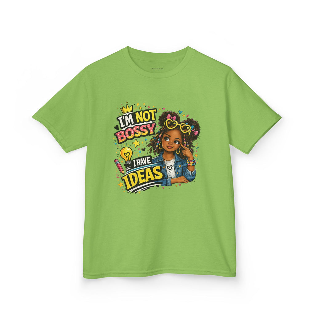 Kids Tee — “I’m Not Bossy I Have Ideas” Cute Confident Girl Graphic Shirt