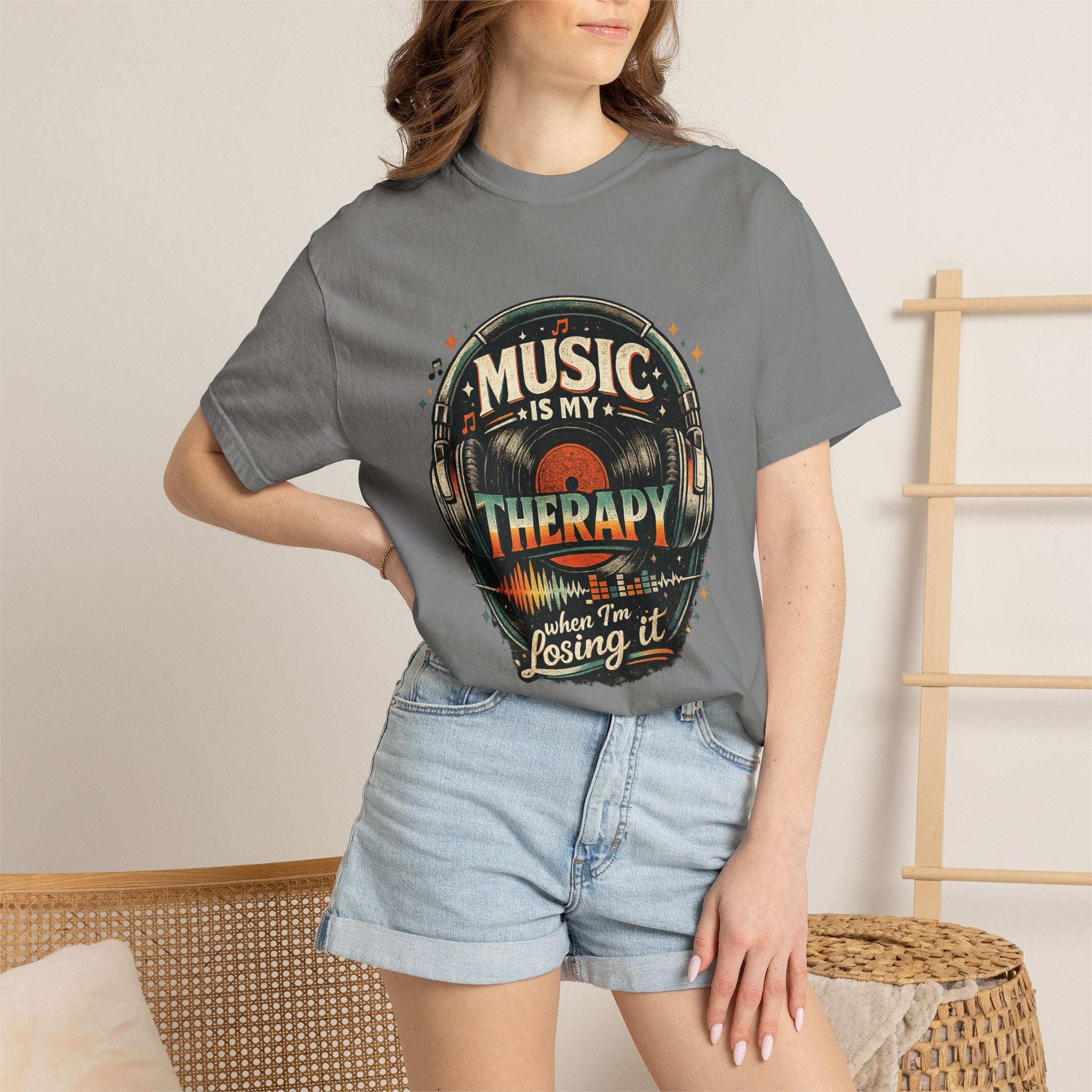 Music Is My Therapy T-Shirt — Graphic Tee for Music Lovers
