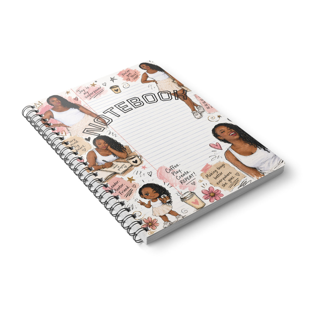 Collage Journal Girl Figures Notebook | Spiral A5 Wirobound