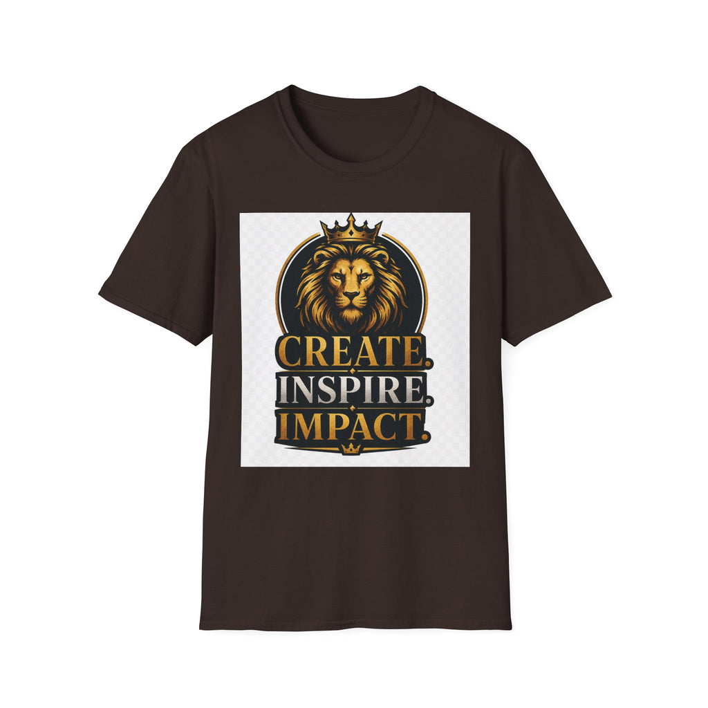 Create Inspire Impact Lion T-Shirt — Motivational Graphic Tee