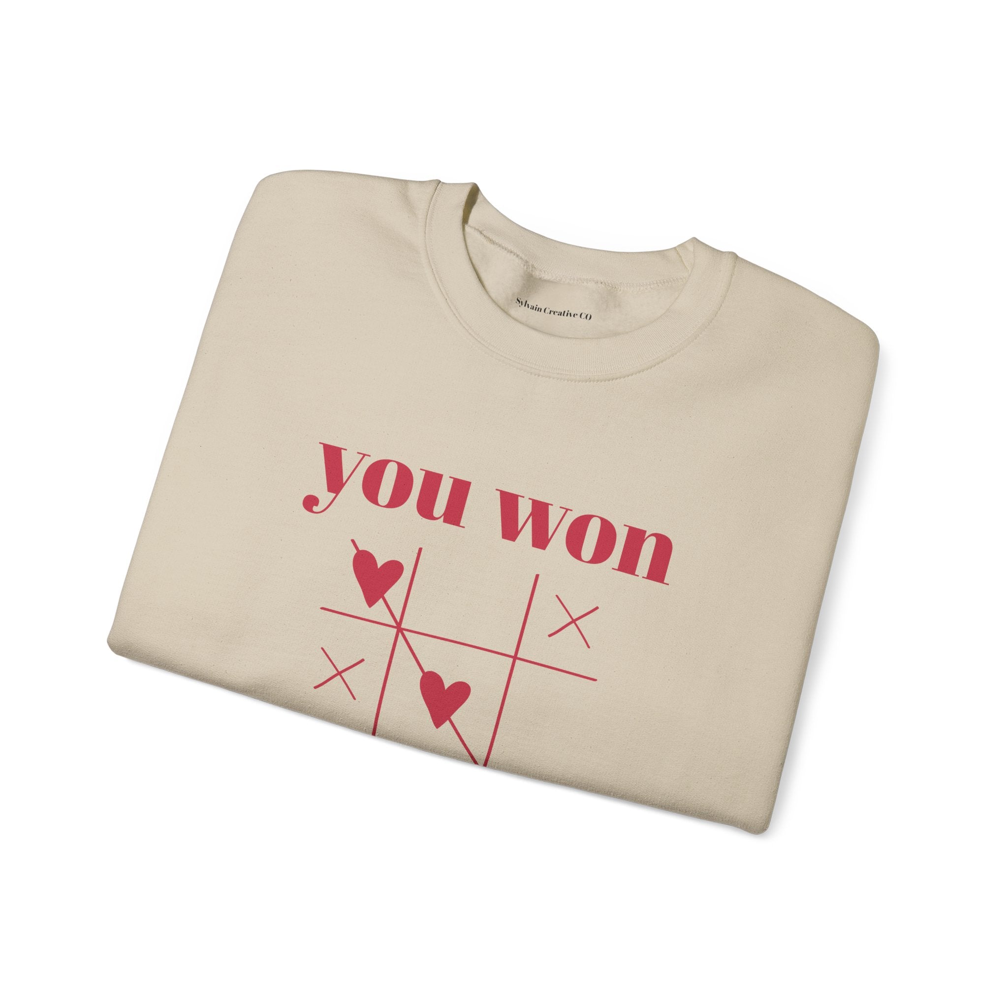 Valentine Tic-Tac-Toe "You Won My Heart" Sweatshirt