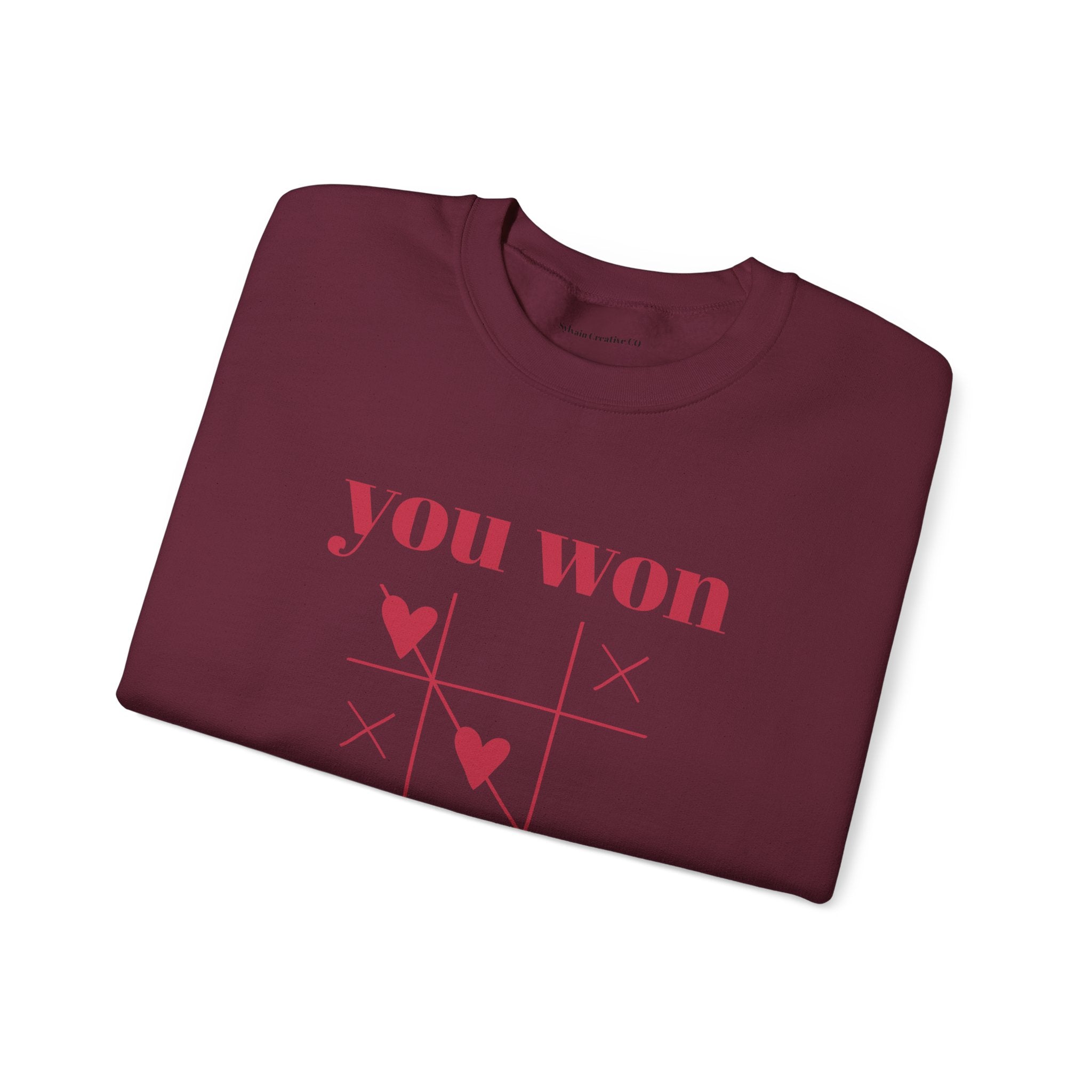 Valentine Tic-Tac-Toe "You Won My Heart" Sweatshirt