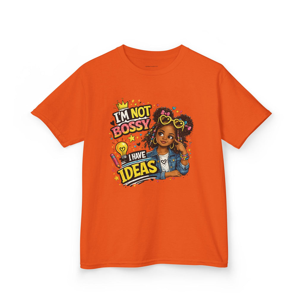 Kids Tee — “I’m Not Bossy I Have Ideas” Cute Confident Girl Graphic Shirt