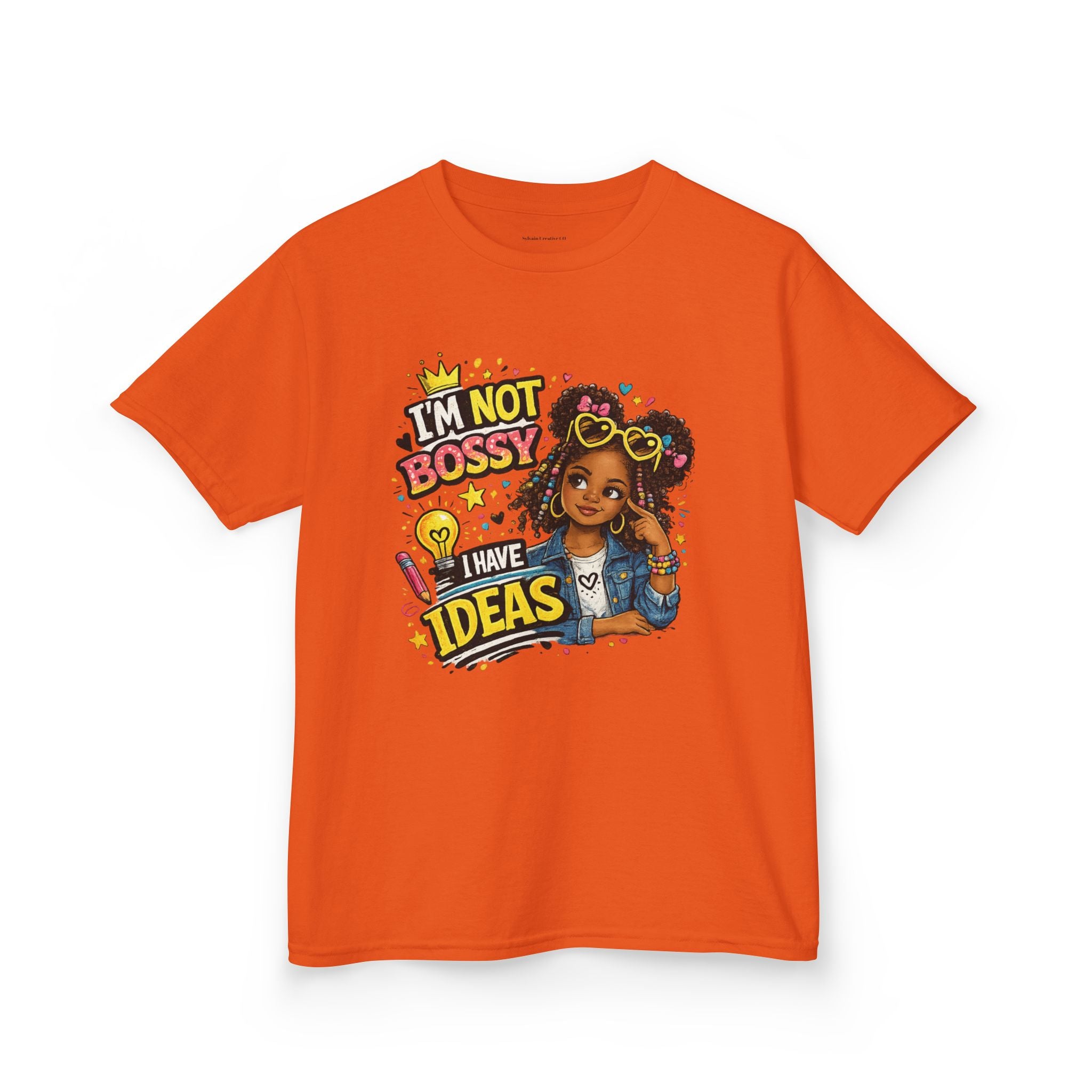 Kids Tee — “I’m Not Bossy I Have Ideas” Cute Confident Girl Graphic Shirt