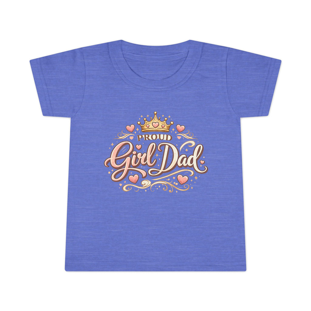 Toddler T‑Shirt — "Daddy's Girl Dad" Cute Crown & Hearts