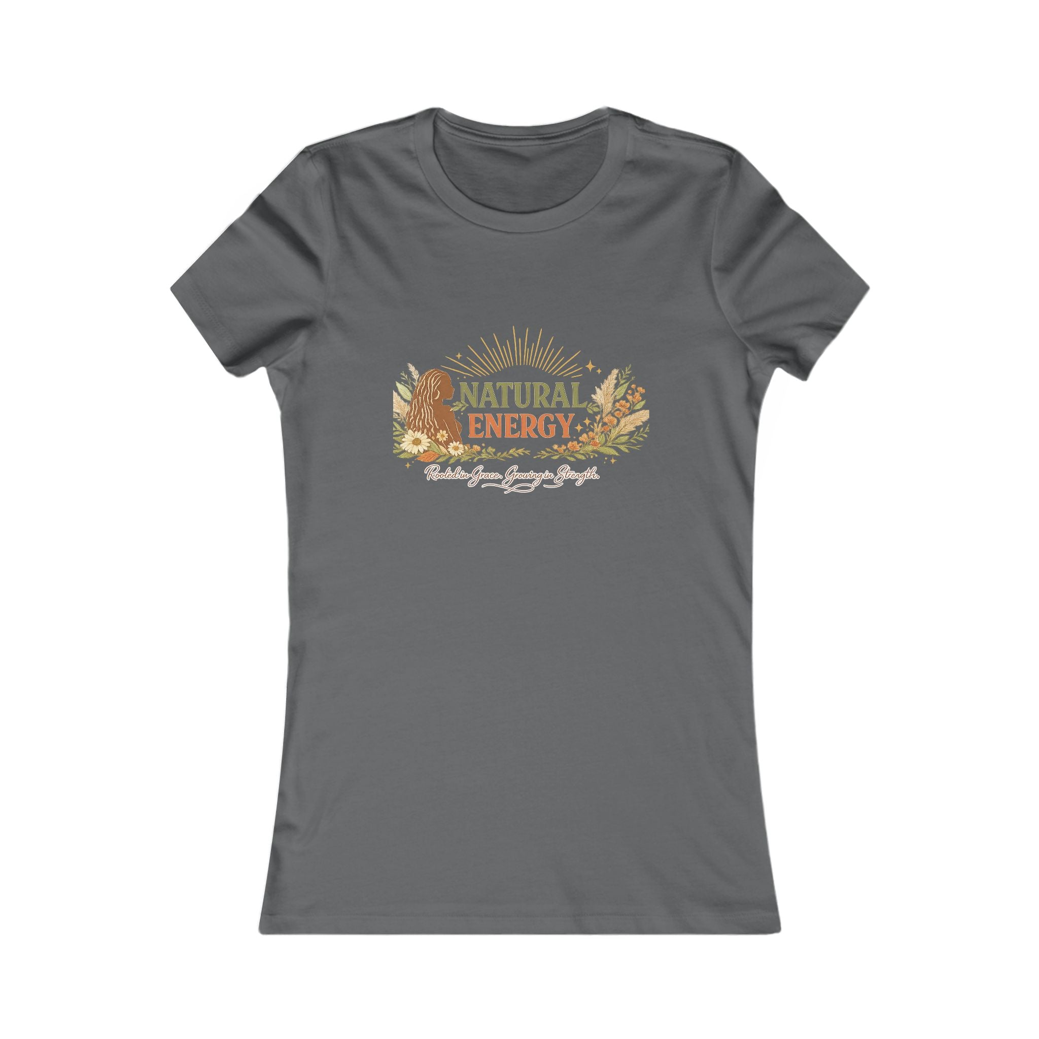 Natural Energy Women's Tee — Empowering Floral Graphic Shirt