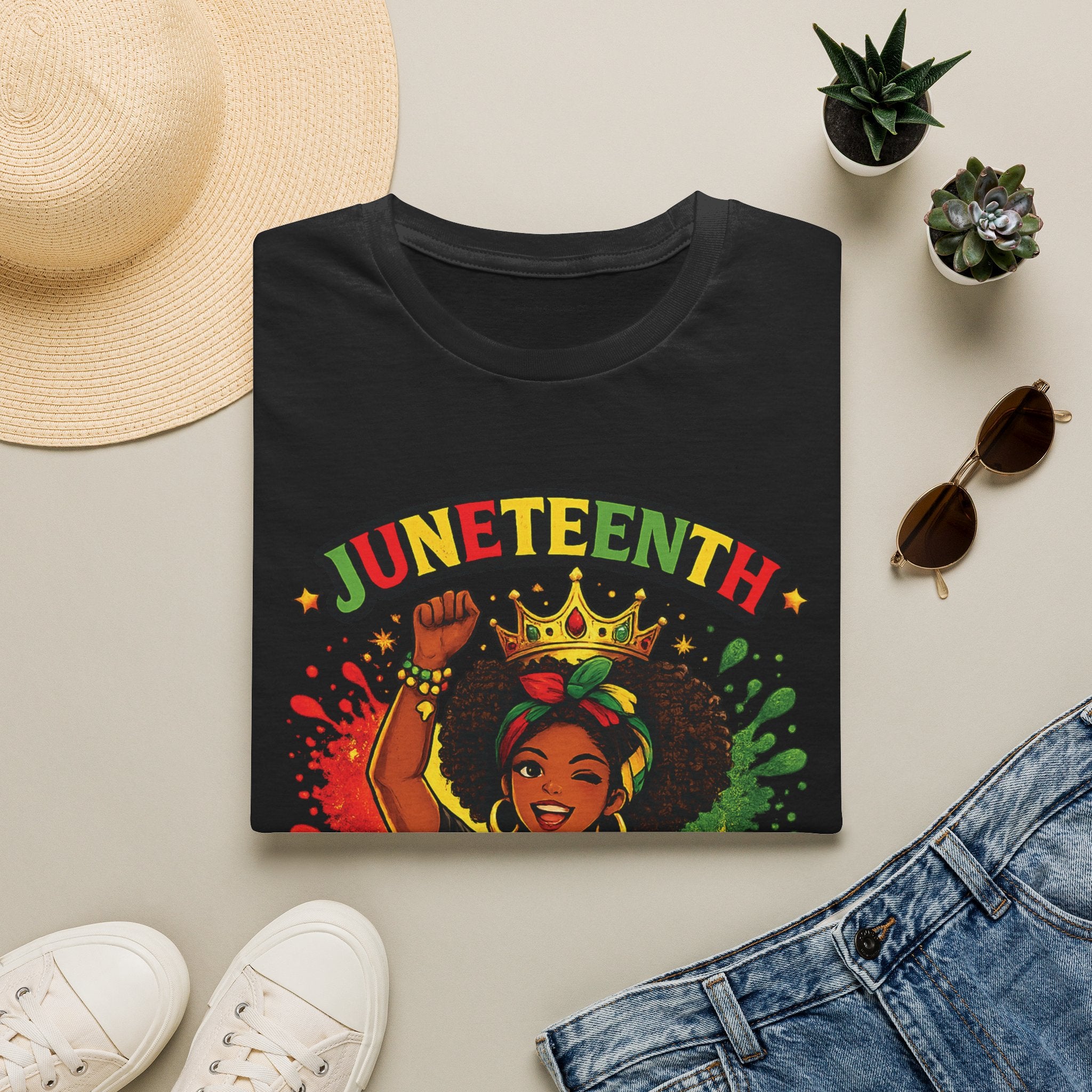 Juneteenth Queen T-Shirt — Black History Celebration Tee