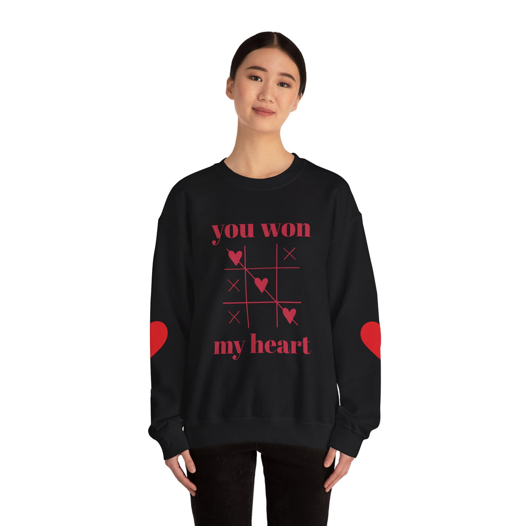 Valentine Tic-Tac-Toe "You Won My Heart" Sweatshirt