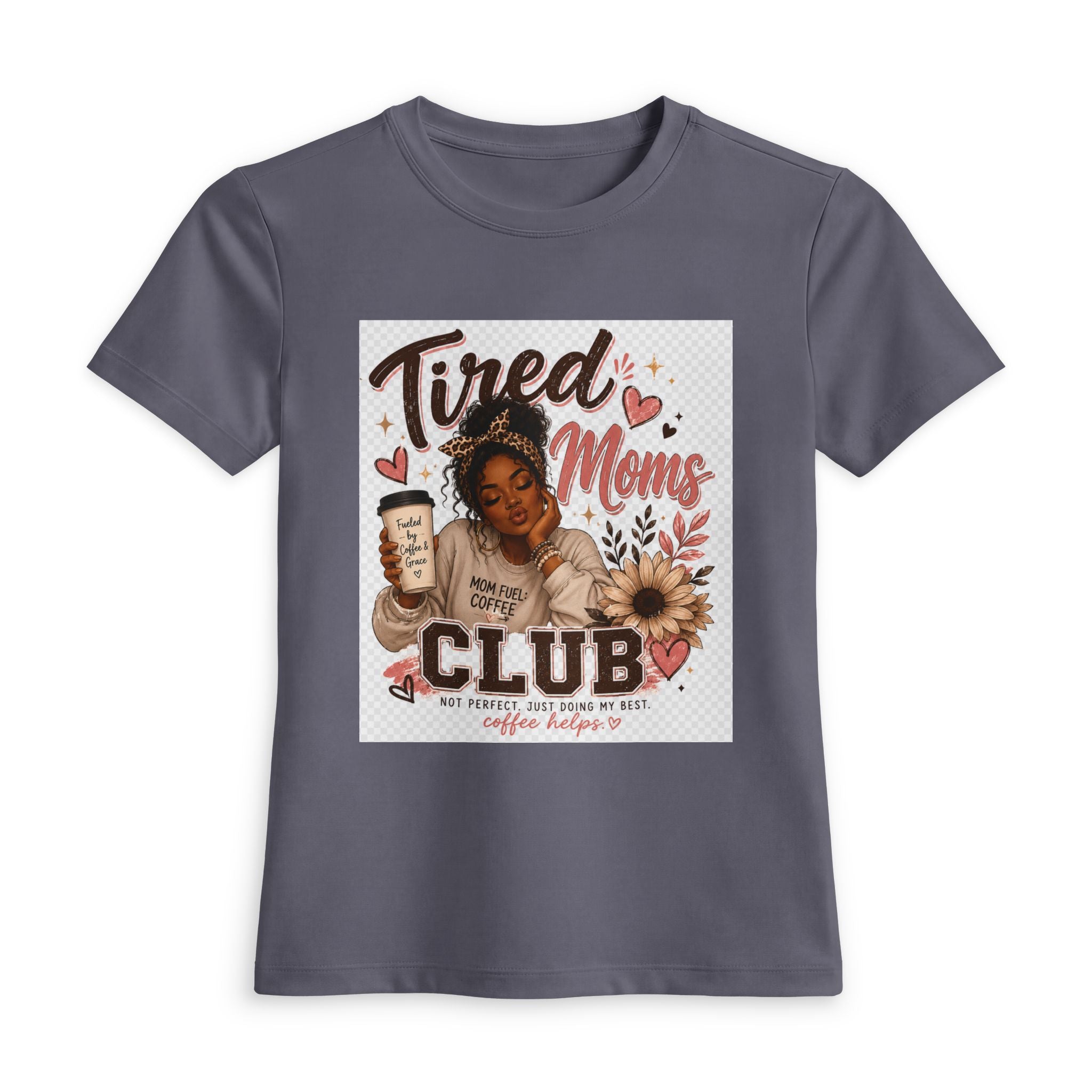 Tired Moms Club Tee — Funny Coffee Mom Graphic Shirt