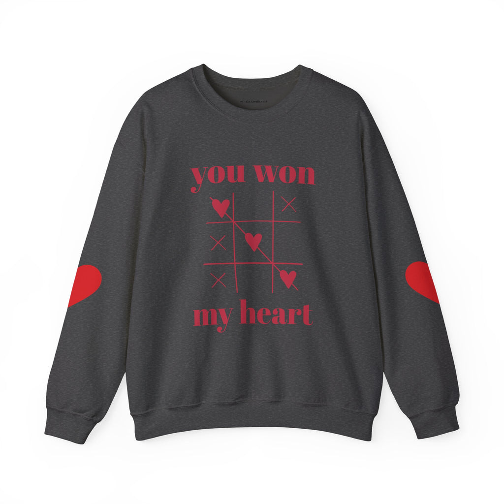 Valentine Tic-Tac-Toe "You Won My Heart" Sweatshirt