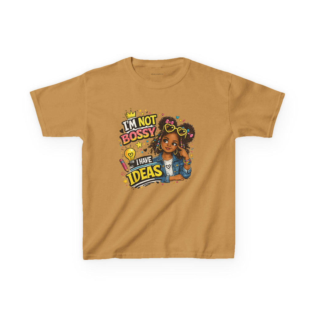 Kids Tee — “I’m Not Bossy I Have Ideas” Cute Confident Girl Graphic Shirt