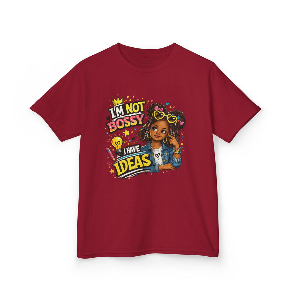 Kids Tee — “I’m Not Bossy I Have Ideas” Cute Confident Girl Graphic Shirt