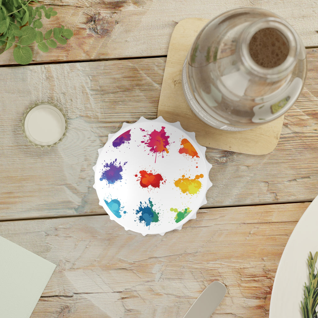 Color Splash Bottle Opener – Rainbow Paint Splat Design