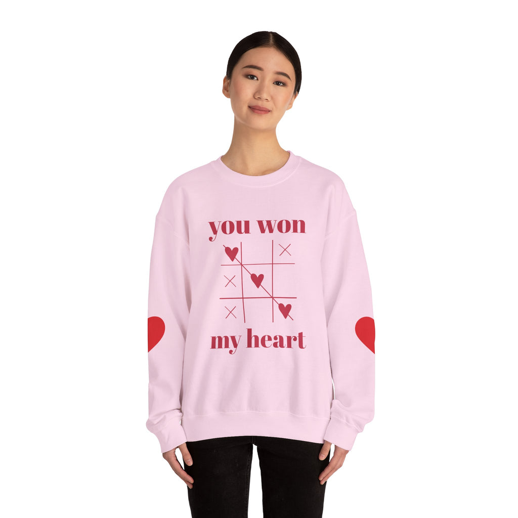 Valentine Tic-Tac-Toe "You Won My Heart" Sweatshirt