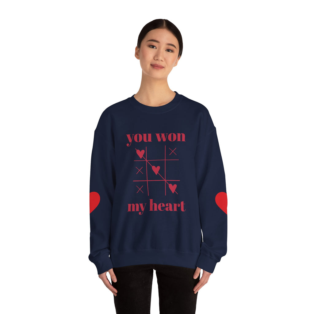Valentine Tic-Tac-Toe "You Won My Heart" Sweatshirt