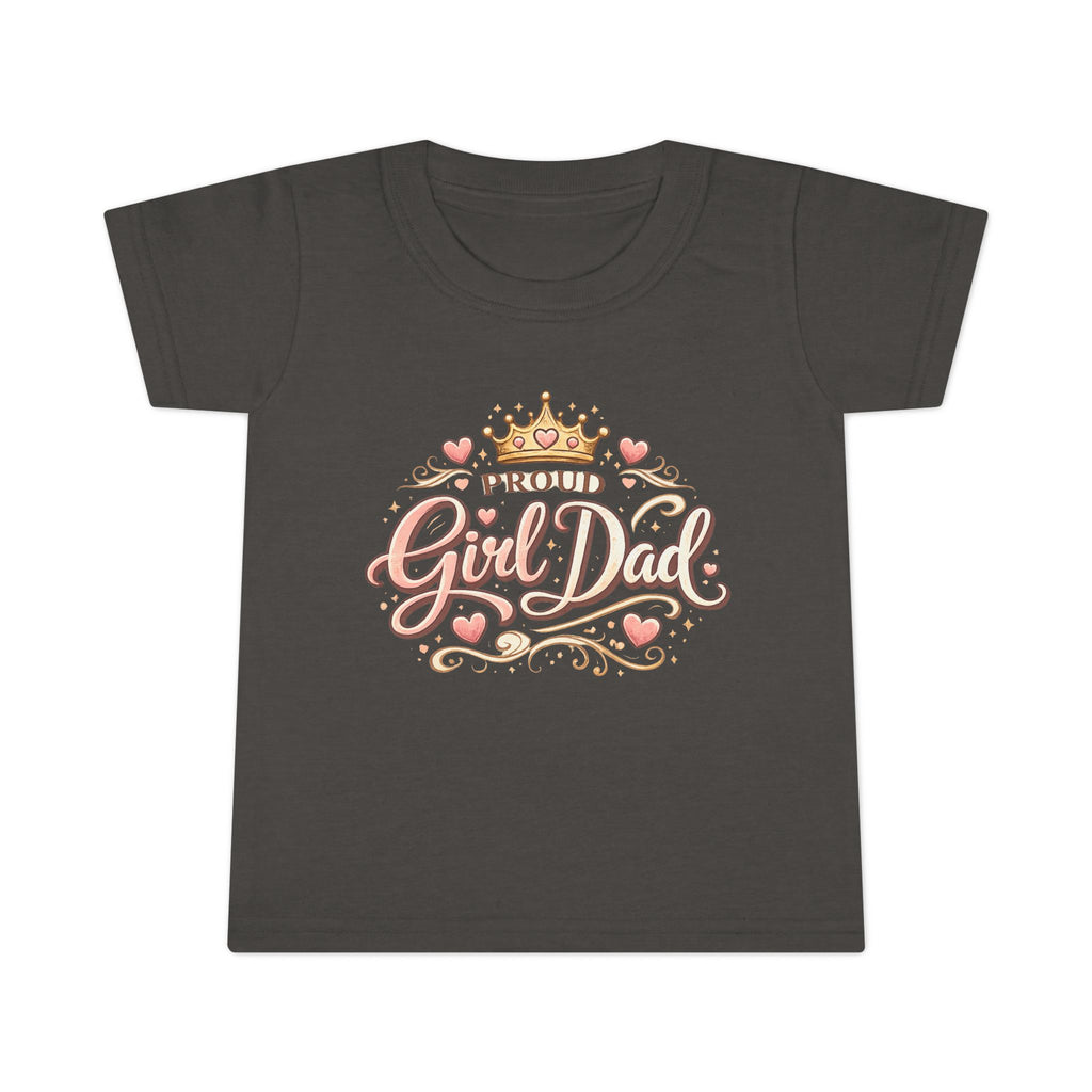 Toddler T‑Shirt — "Daddy's Girl Dad" Cute Crown & Hearts