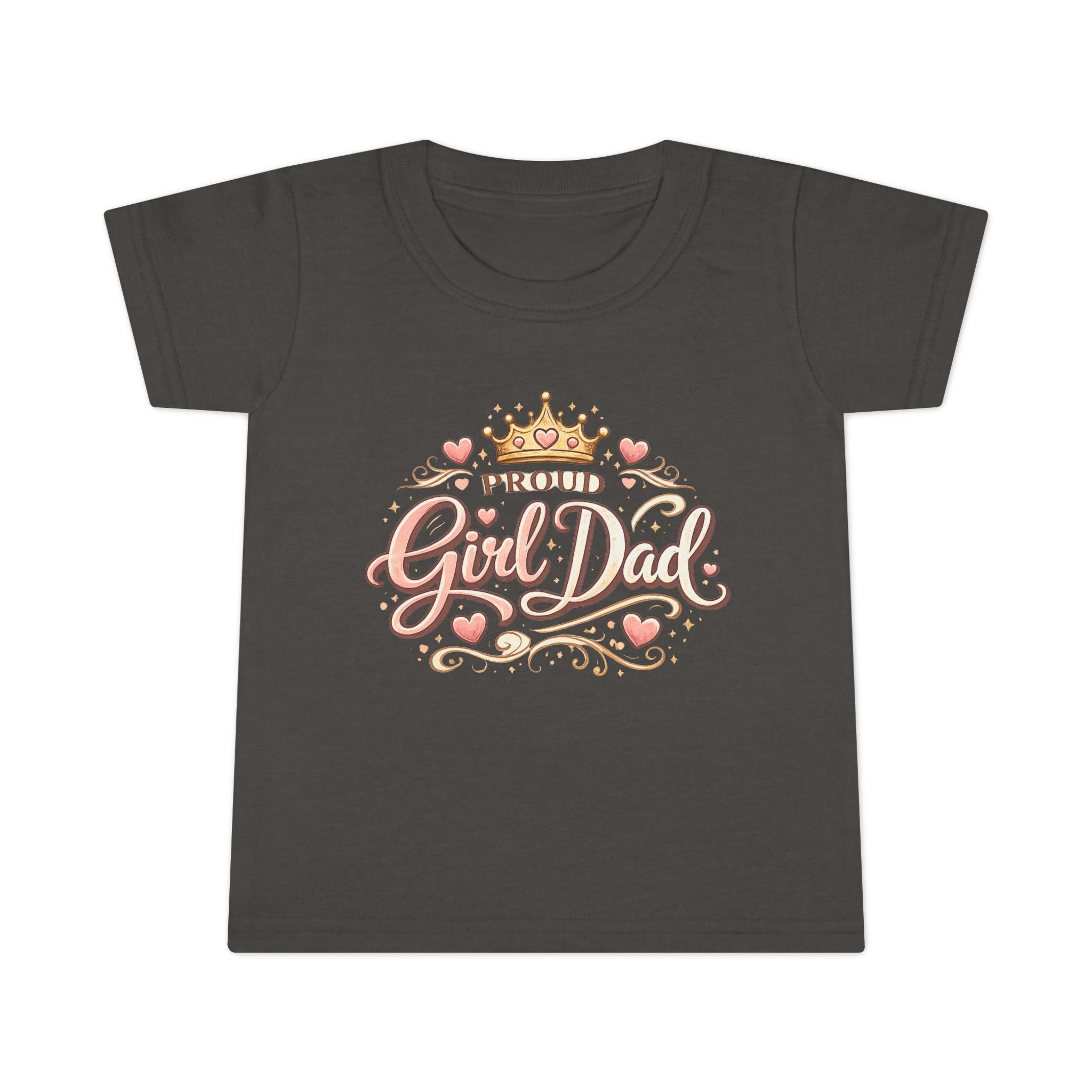 Toddler T‑Shirt — "Daddy's Girl Dad" Cute Crown & Hearts