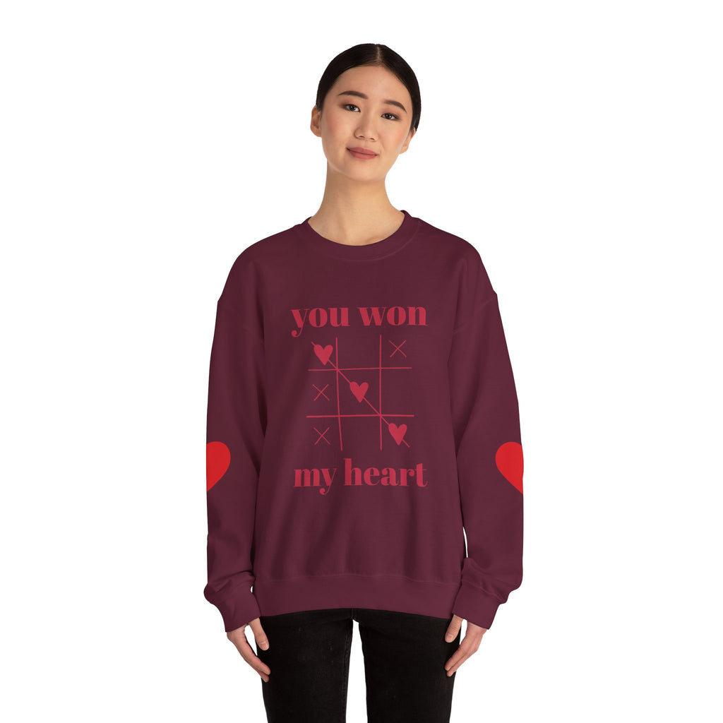 Valentine Tic-Tac-Toe "You Won My Heart" Sweatshirt