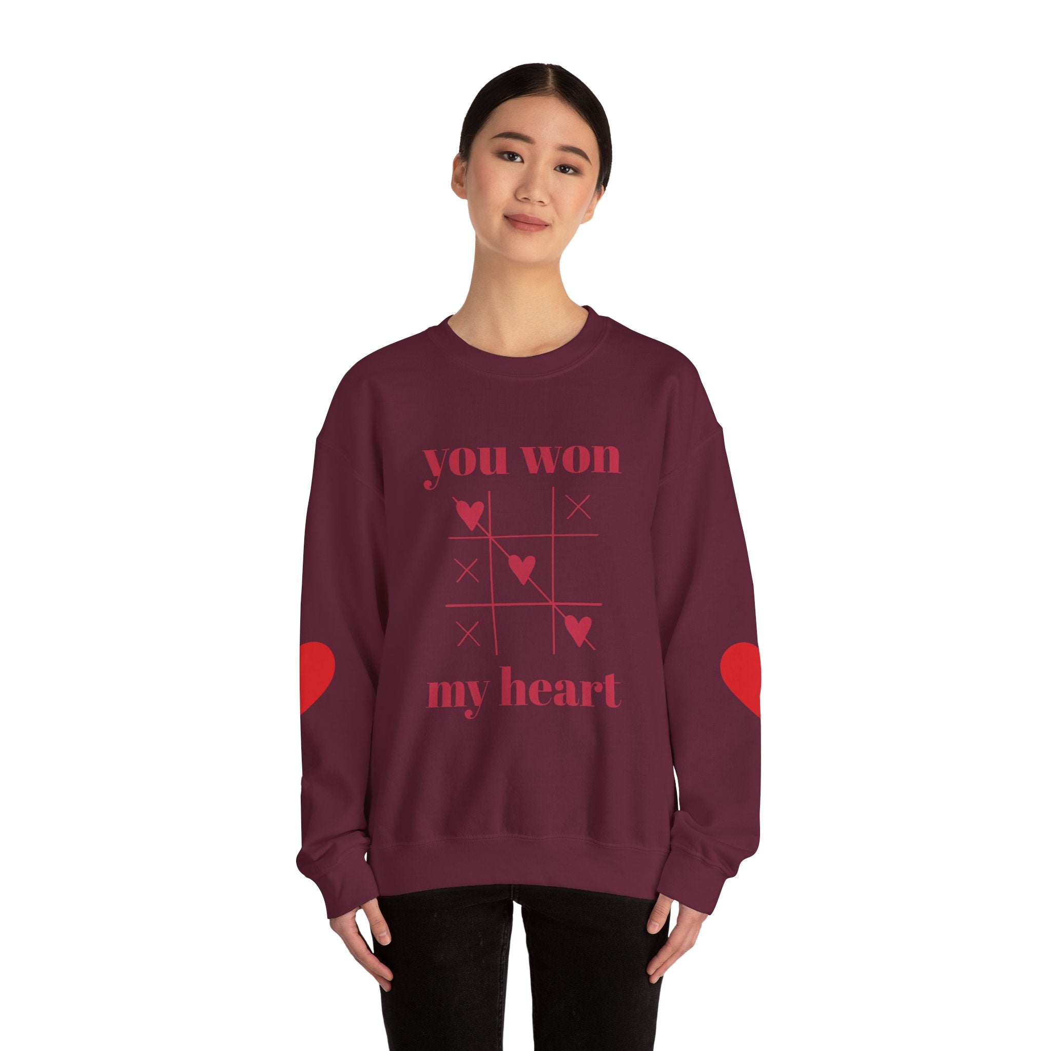 Valentine Tic-Tac-Toe "You Won My Heart" Sweatshirt