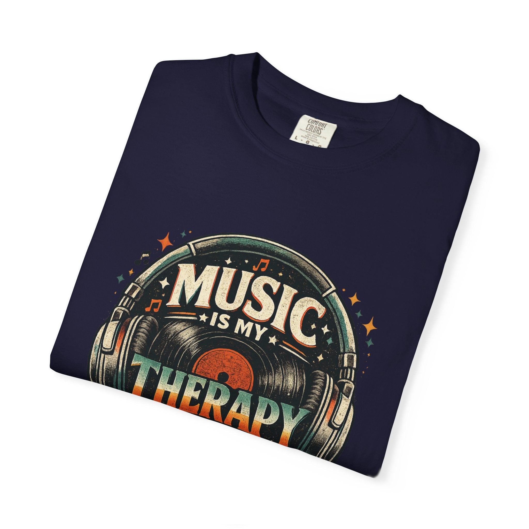 Music Is My Therapy T-Shirt — Graphic Tee for Music Lovers