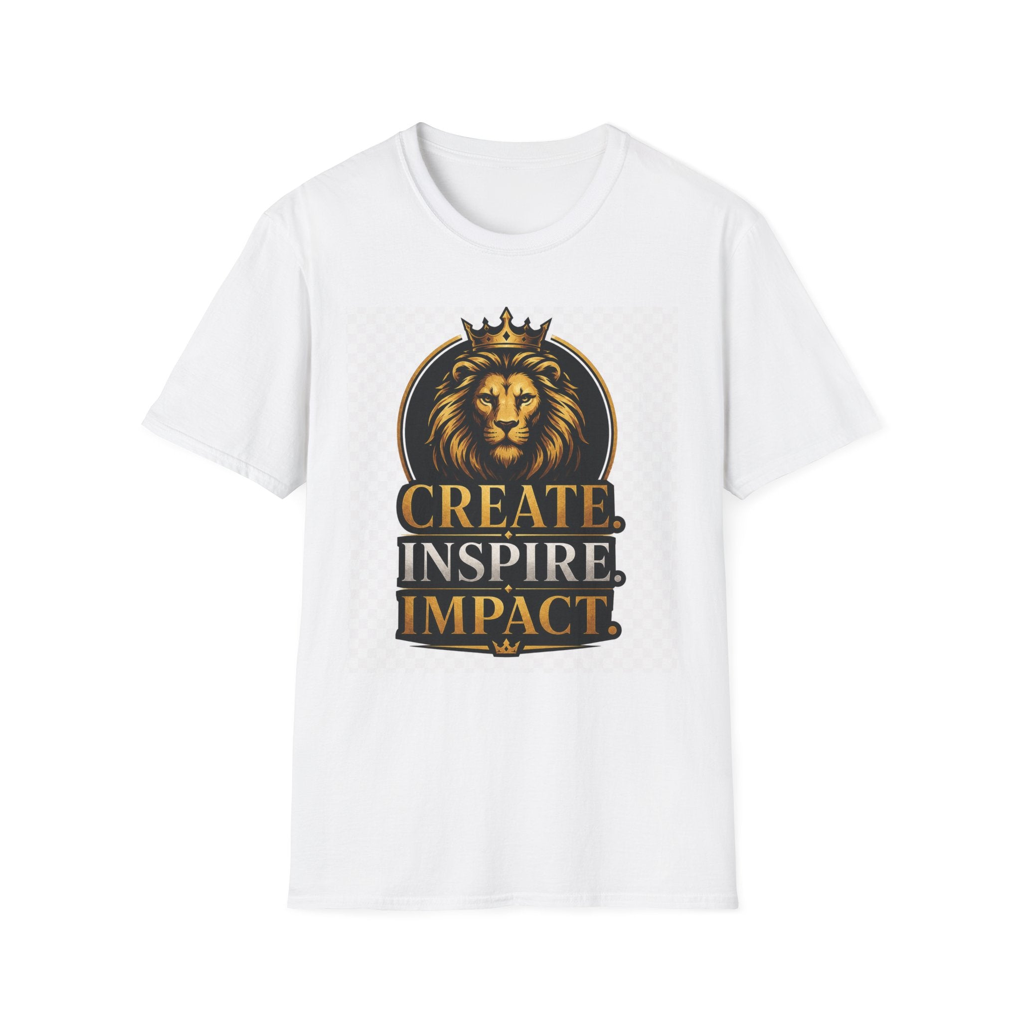 Create Inspire Impact Lion T-Shirt — Motivational Graphic Tee