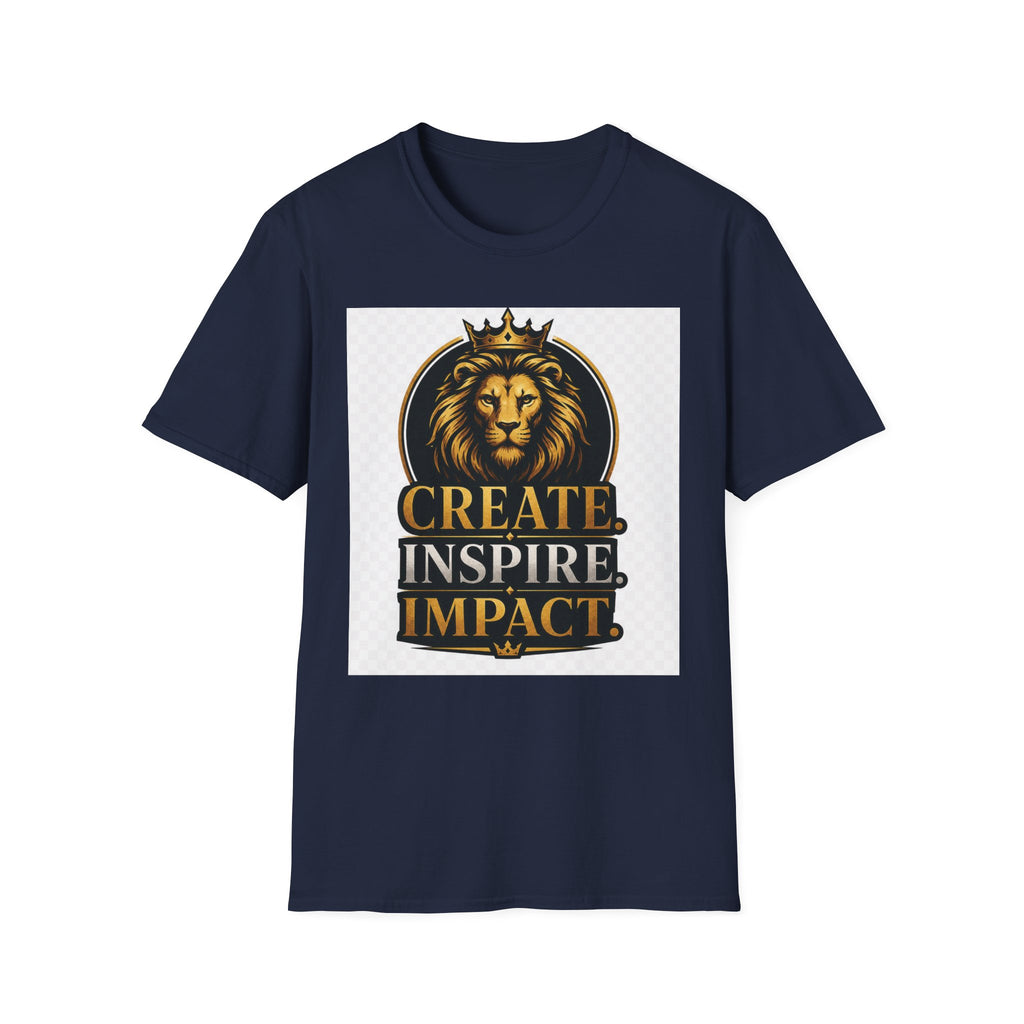 Create Inspire Impact Lion T-Shirt — Motivational Graphic Tee