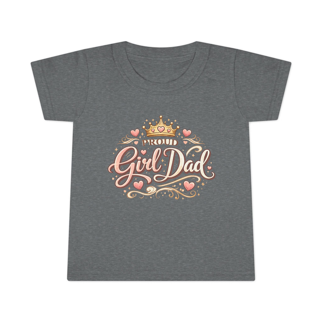 Toddler T‑Shirt — "Daddy's Girl Dad" Cute Crown & Hearts