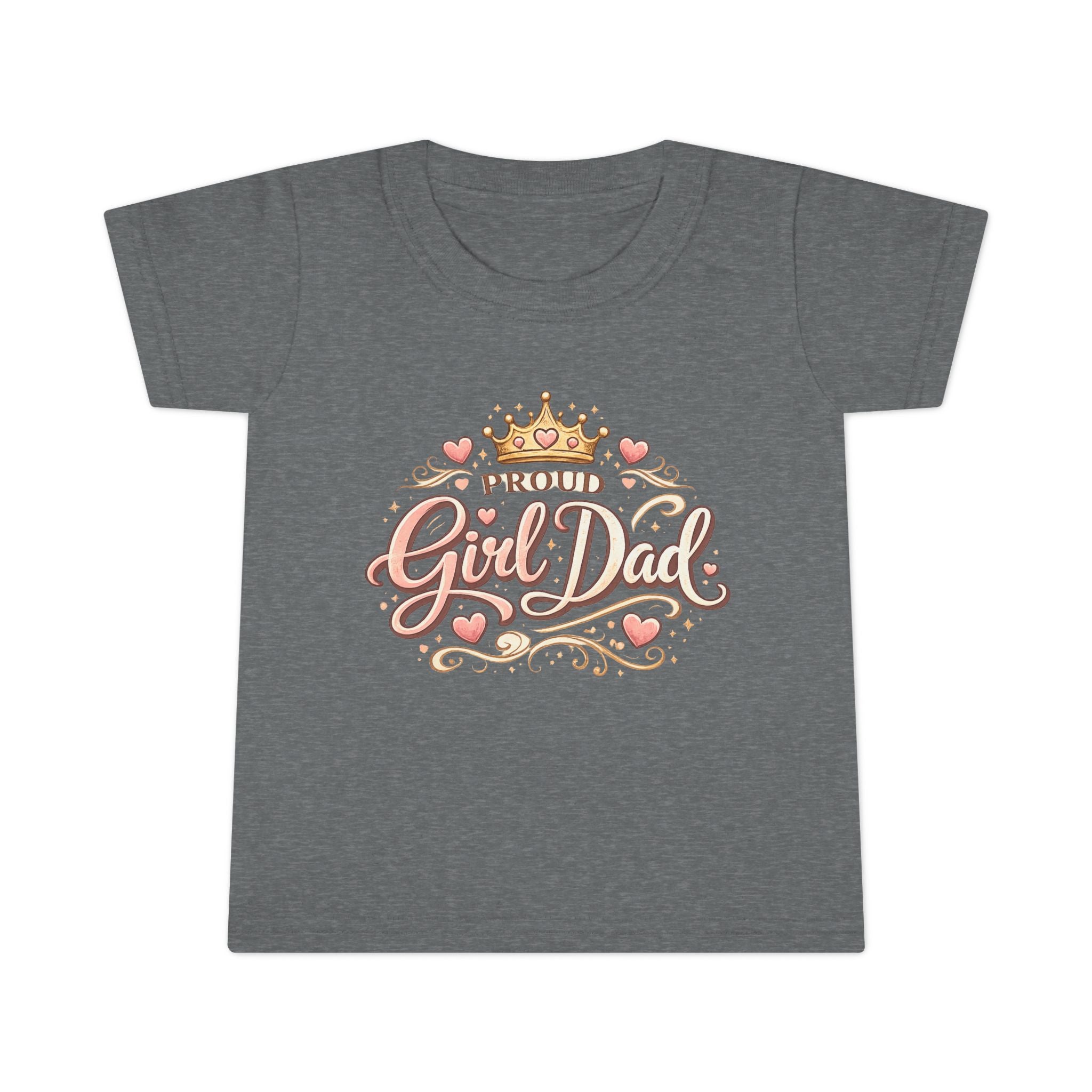 Toddler T‑Shirt — "Daddy's Girl Dad" Cute Crown & Hearts