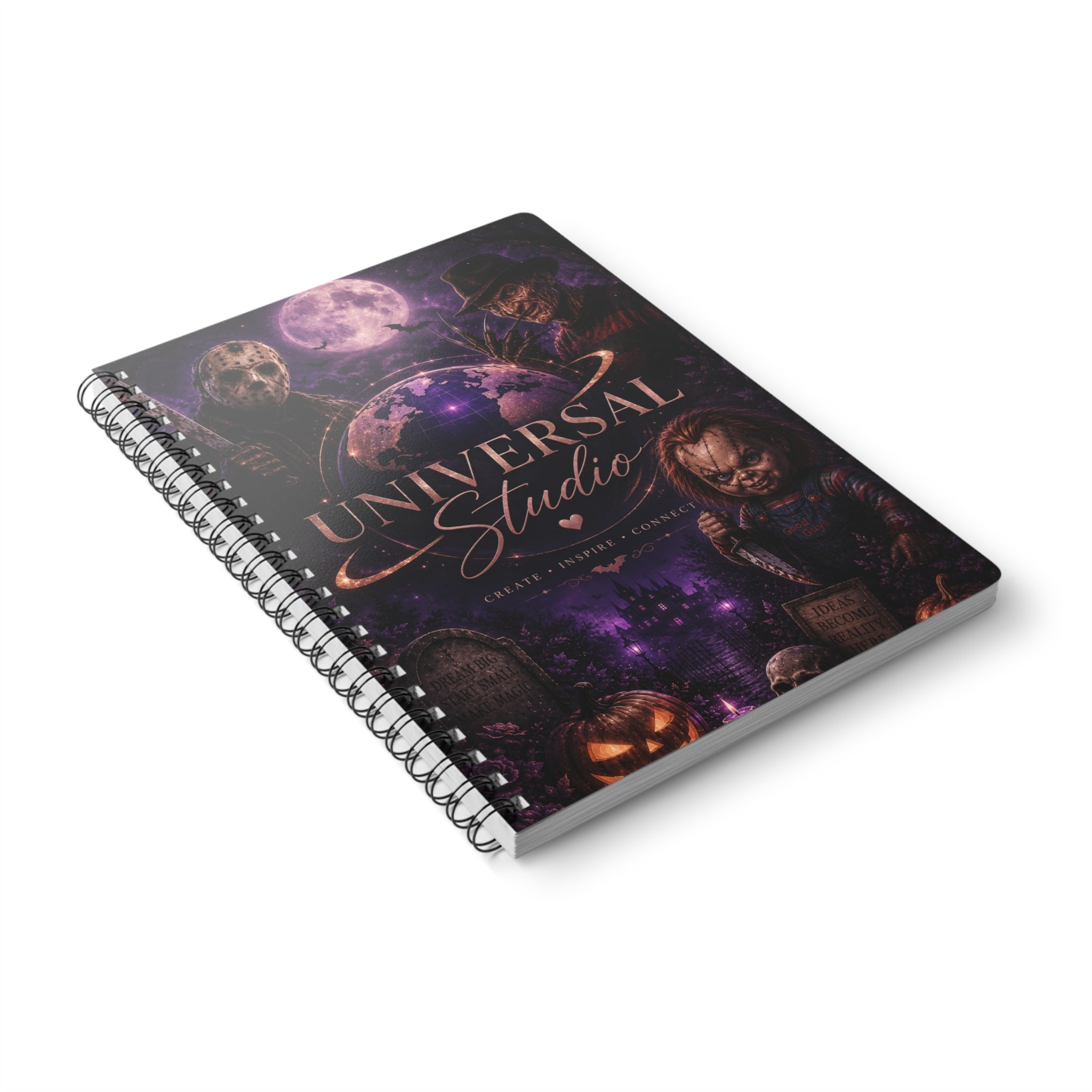 Horror Movie Villains Spiral Notebook — "Universal Studio" A5 Wirobound Journal