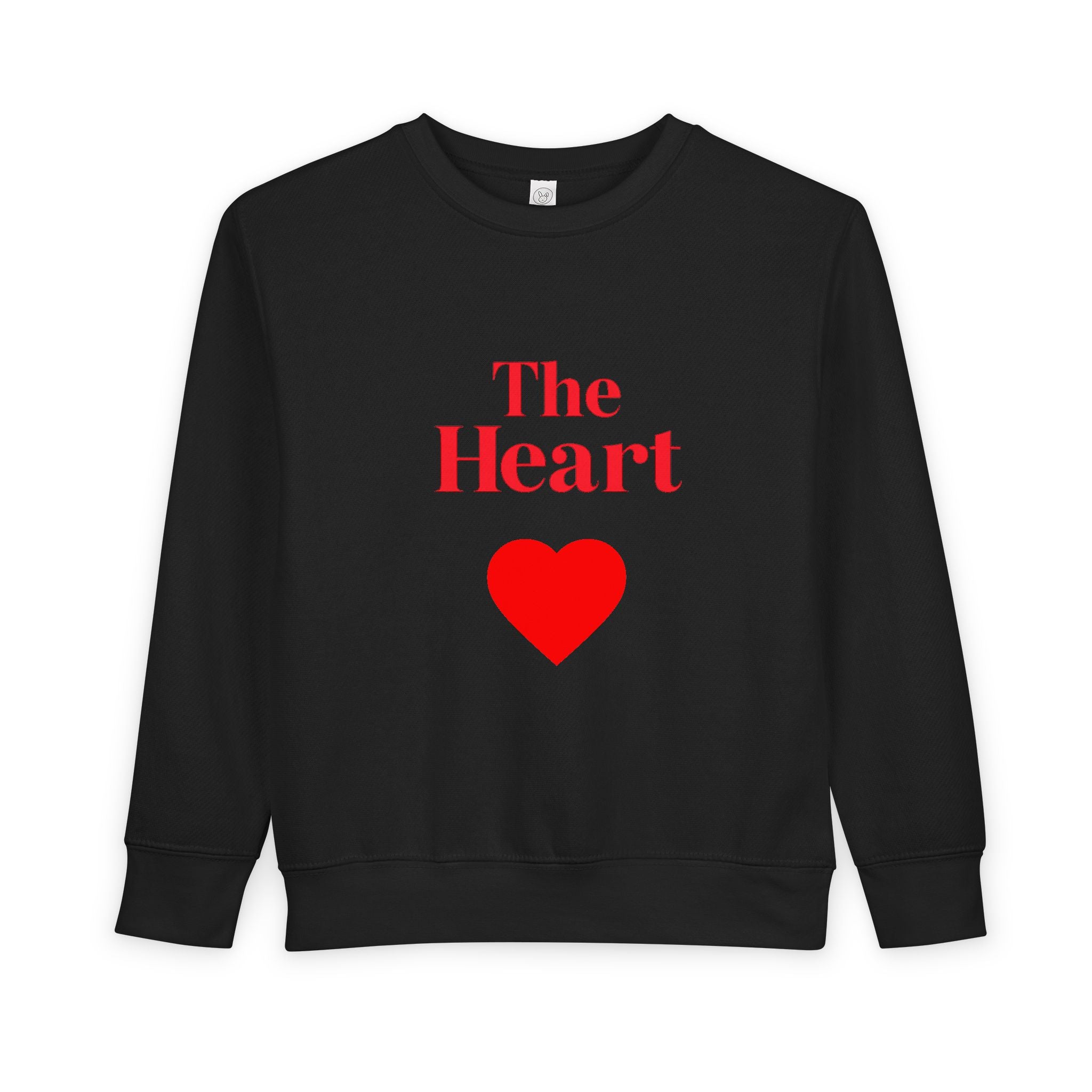 Toddler Sweatshirt - "The Heart" Red Heart Graphic Cozy Kids Pullover (Valentine's Day)