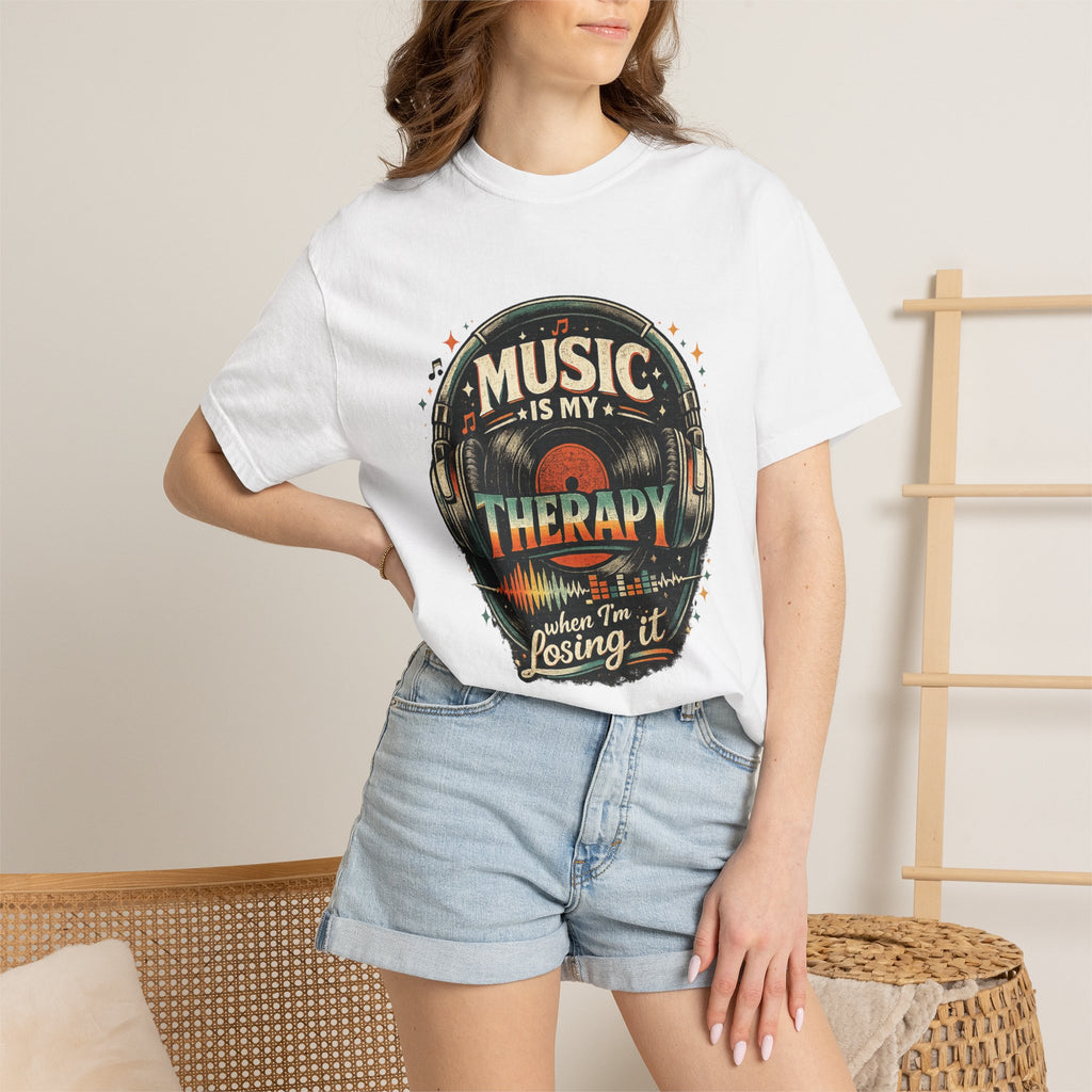 Music Is My Therapy T-Shirt — Graphic Tee for Music Lovers