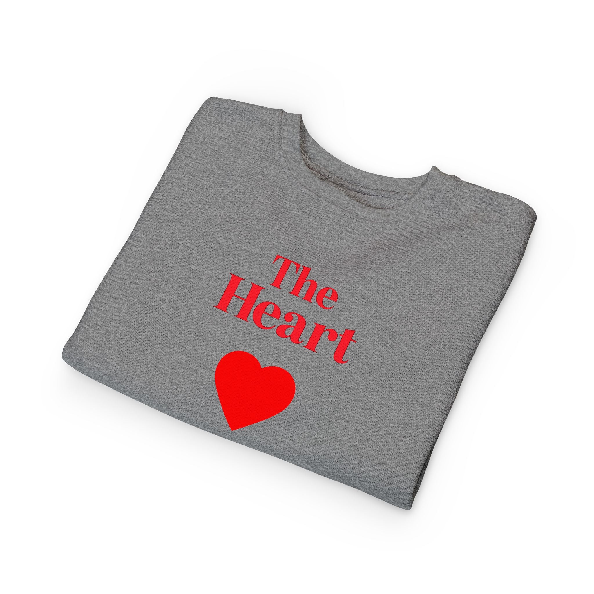 Toddler Sweatshirt - "The Heart" Red Heart Graphic Cozy Kids Pullover (Valentine's Day)
