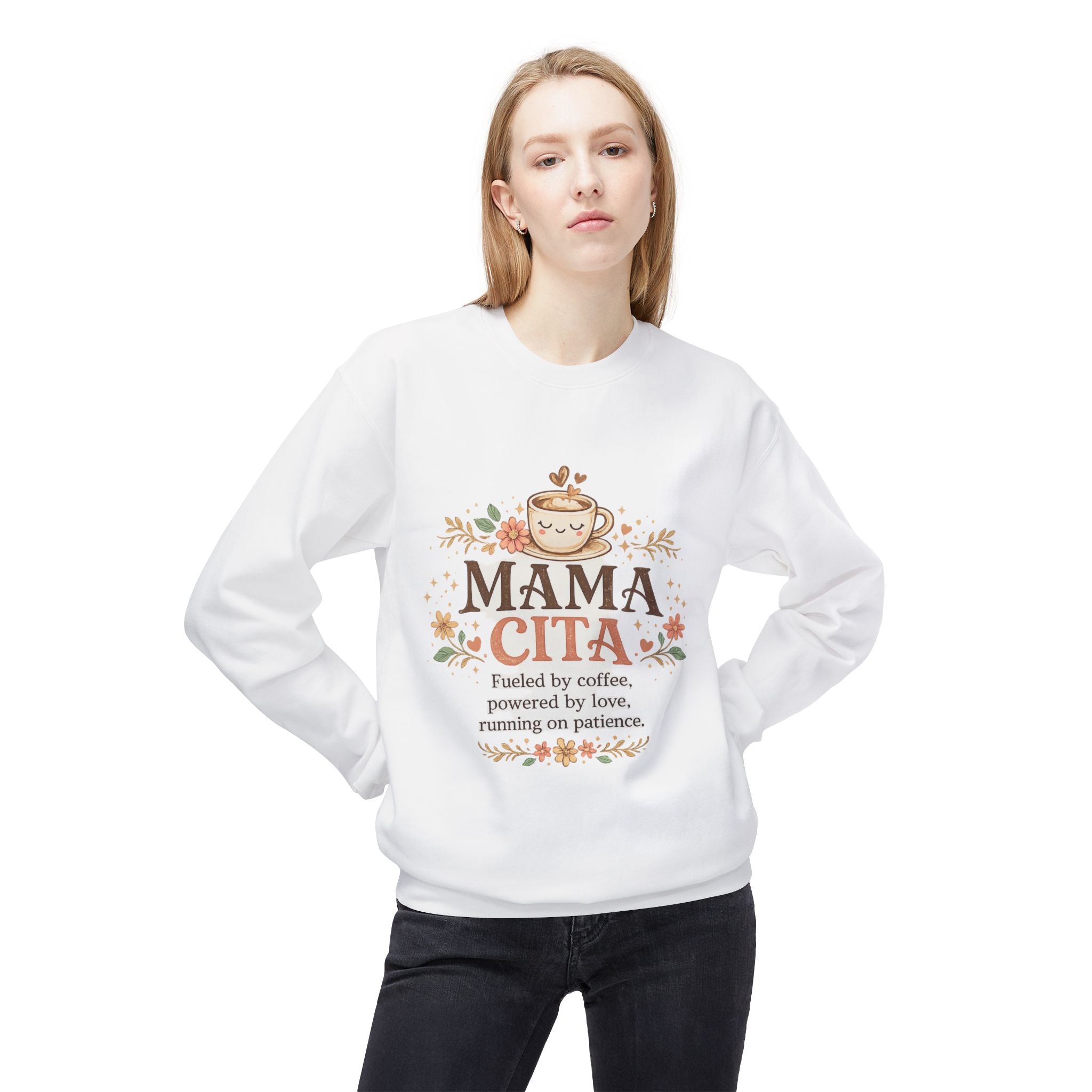 Mama Cita Sweatshirt – Floral Coffee Mom Crewneck