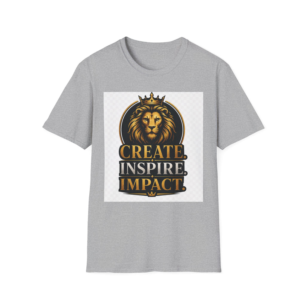 Create Inspire Impact Lion T-Shirt — Motivational Graphic Tee