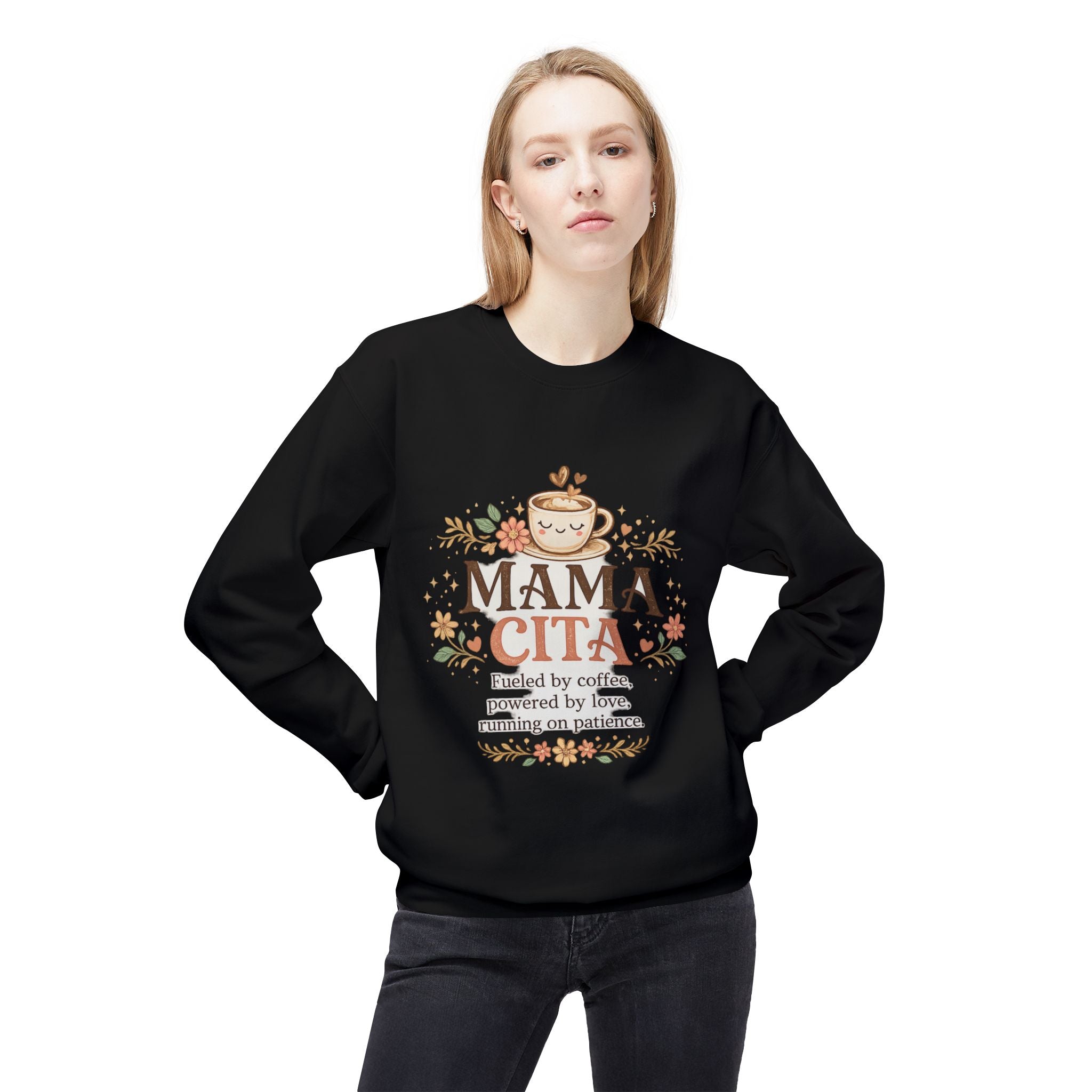 Mama Cita Sweatshirt – Floral Coffee Mom Crewneck