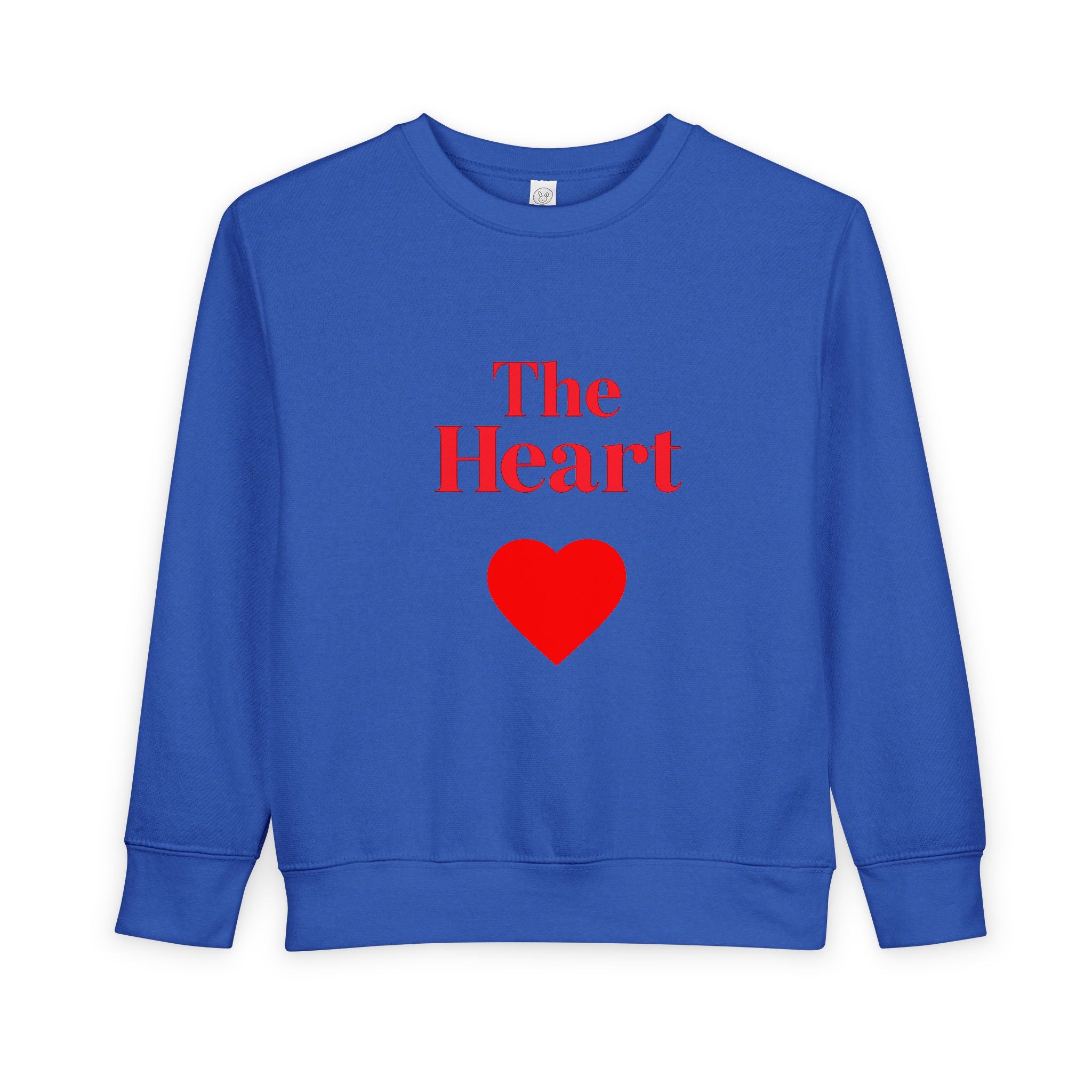 Toddler Sweatshirt - "The Heart" Red Heart Graphic Cozy Kids Pullover (Valentine's Day)