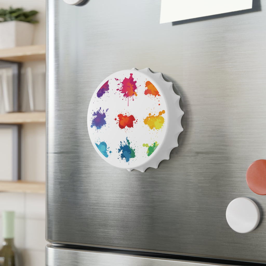 Color Splash Bottle Opener – Rainbow Paint Splat Design
