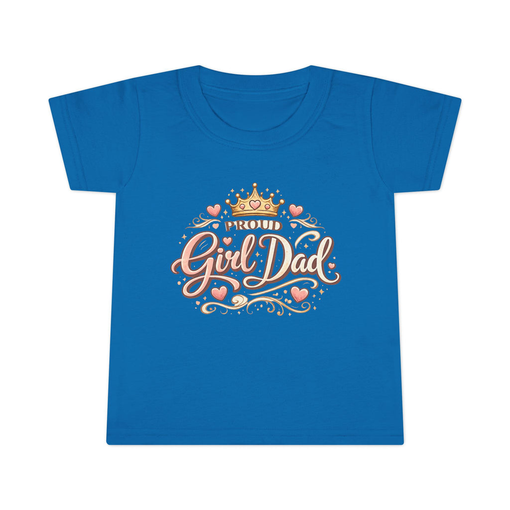 Toddler T‑Shirt — "Daddy's Girl Dad" Cute Crown & Hearts