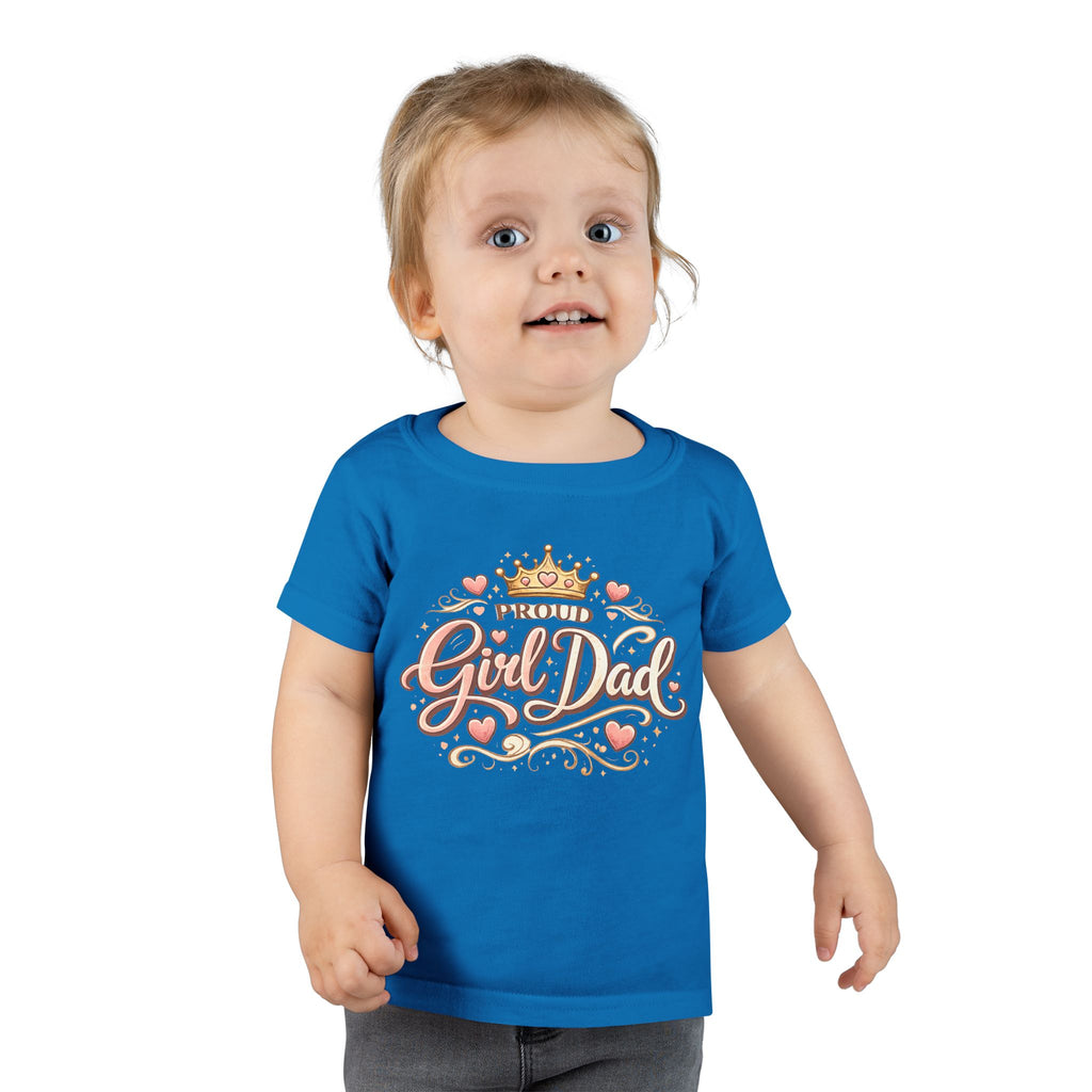 Toddler T‑Shirt — "Daddy's Girl Dad" Cute Crown & Hearts
