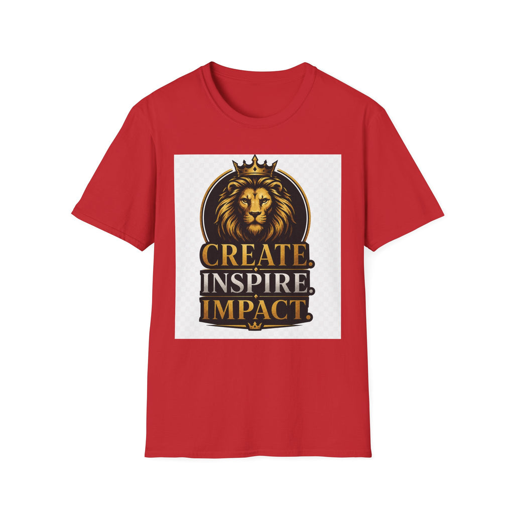 Create Inspire Impact Lion T-Shirt — Motivational Graphic Tee