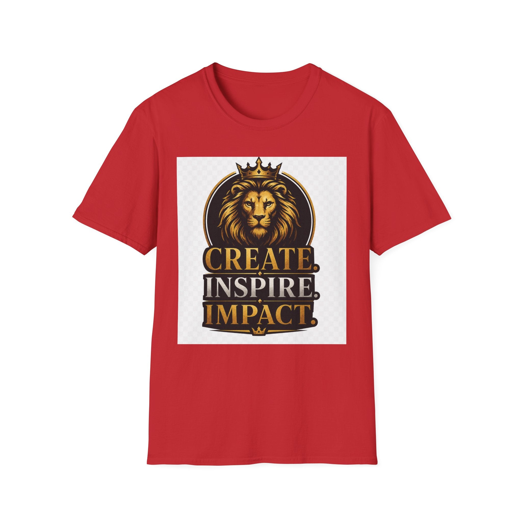 Create Inspire Impact Lion T-Shirt — Motivational Graphic Tee