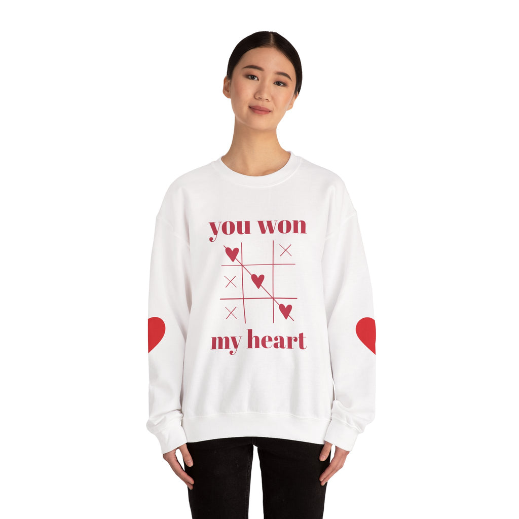 Valentine Tic-Tac-Toe "You Won My Heart" Sweatshirt