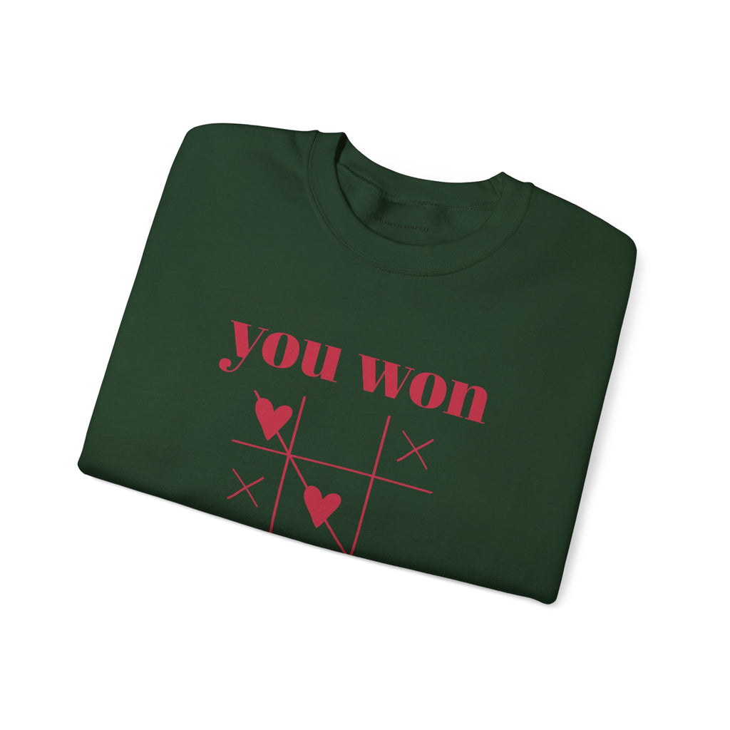 Valentine Tic-Tac-Toe "You Won My Heart" Sweatshirt