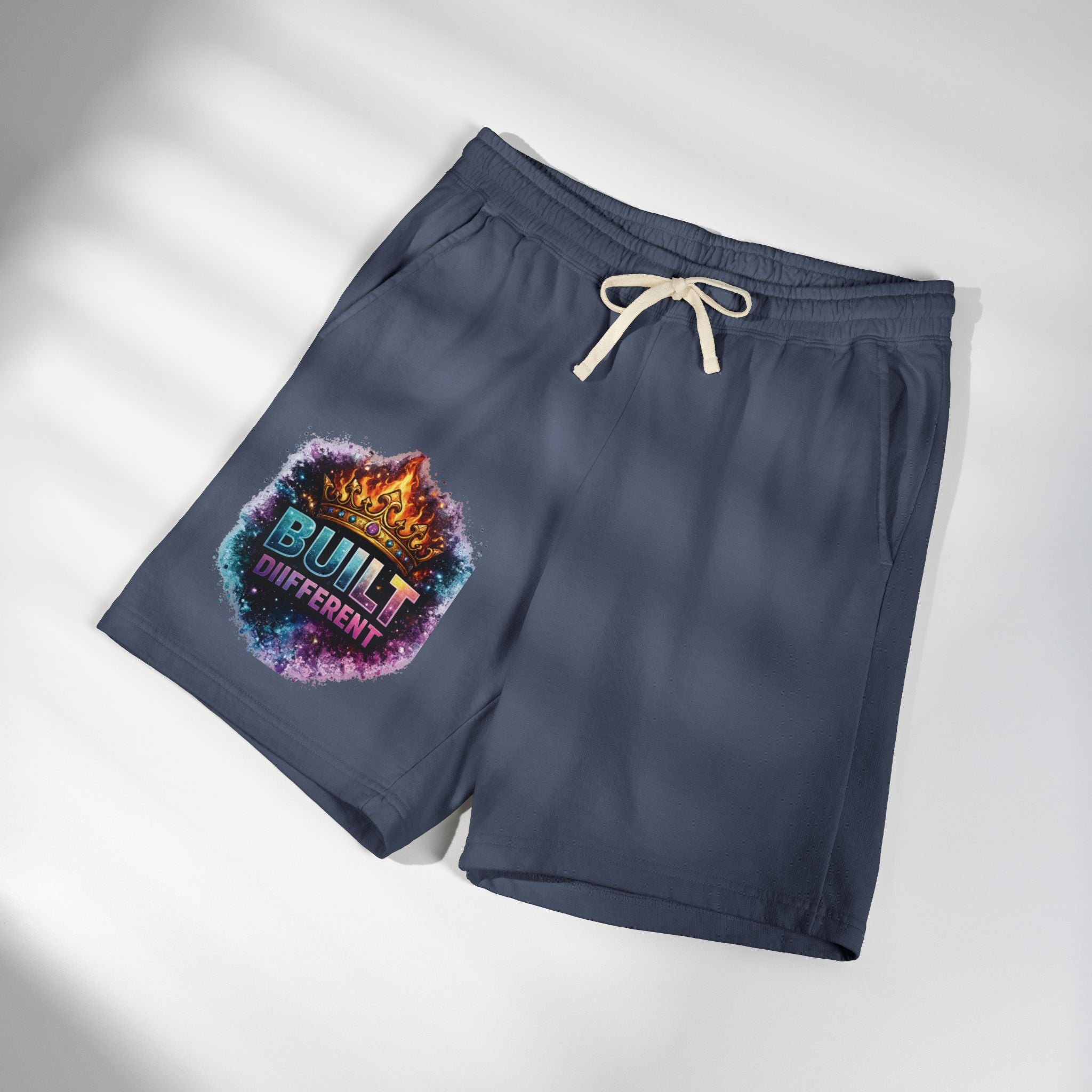 Built Different Sweat Shorts — Garment-Dyed Fleece Athletic Shorts