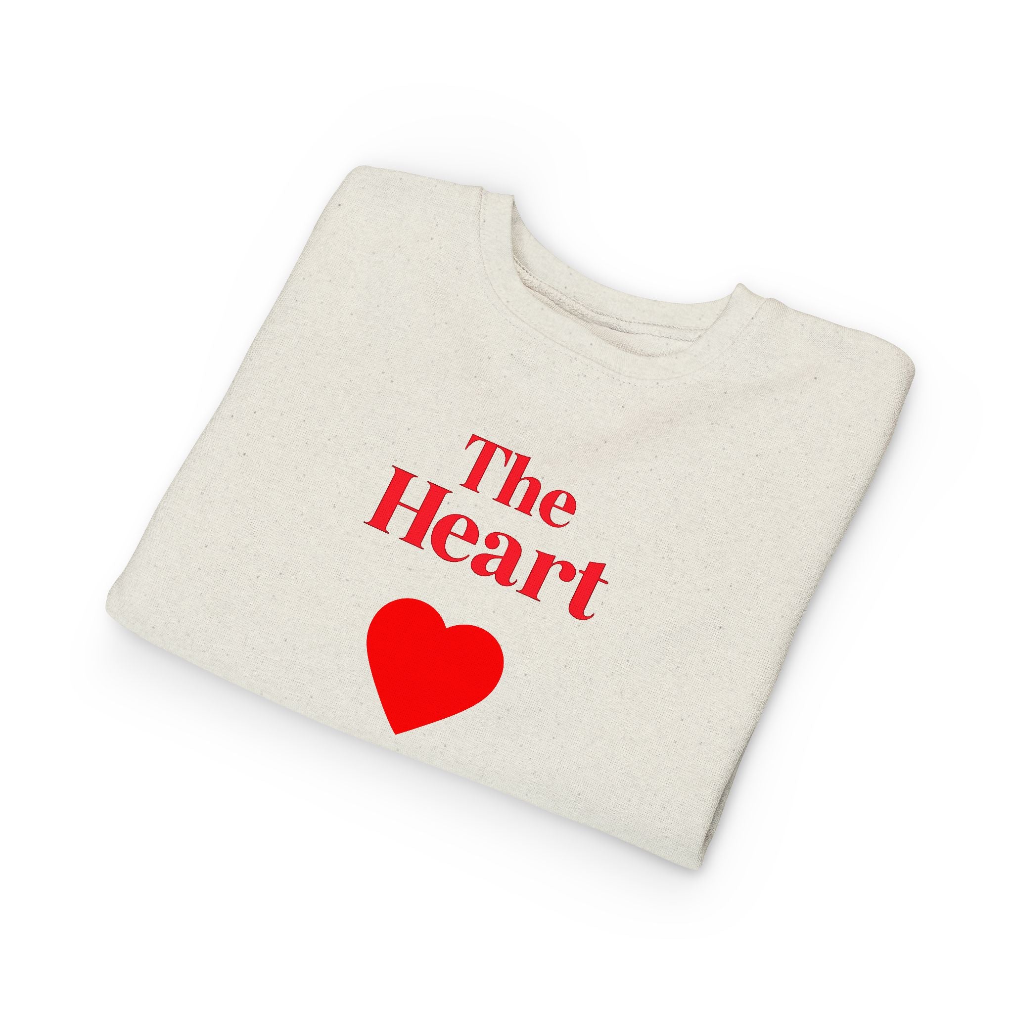 Toddler Sweatshirt - "The Heart" Red Heart Graphic Cozy Kids Pullover (Valentine's Day)