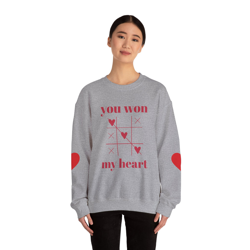 Valentine Tic-Tac-Toe "You Won My Heart" Sweatshirt