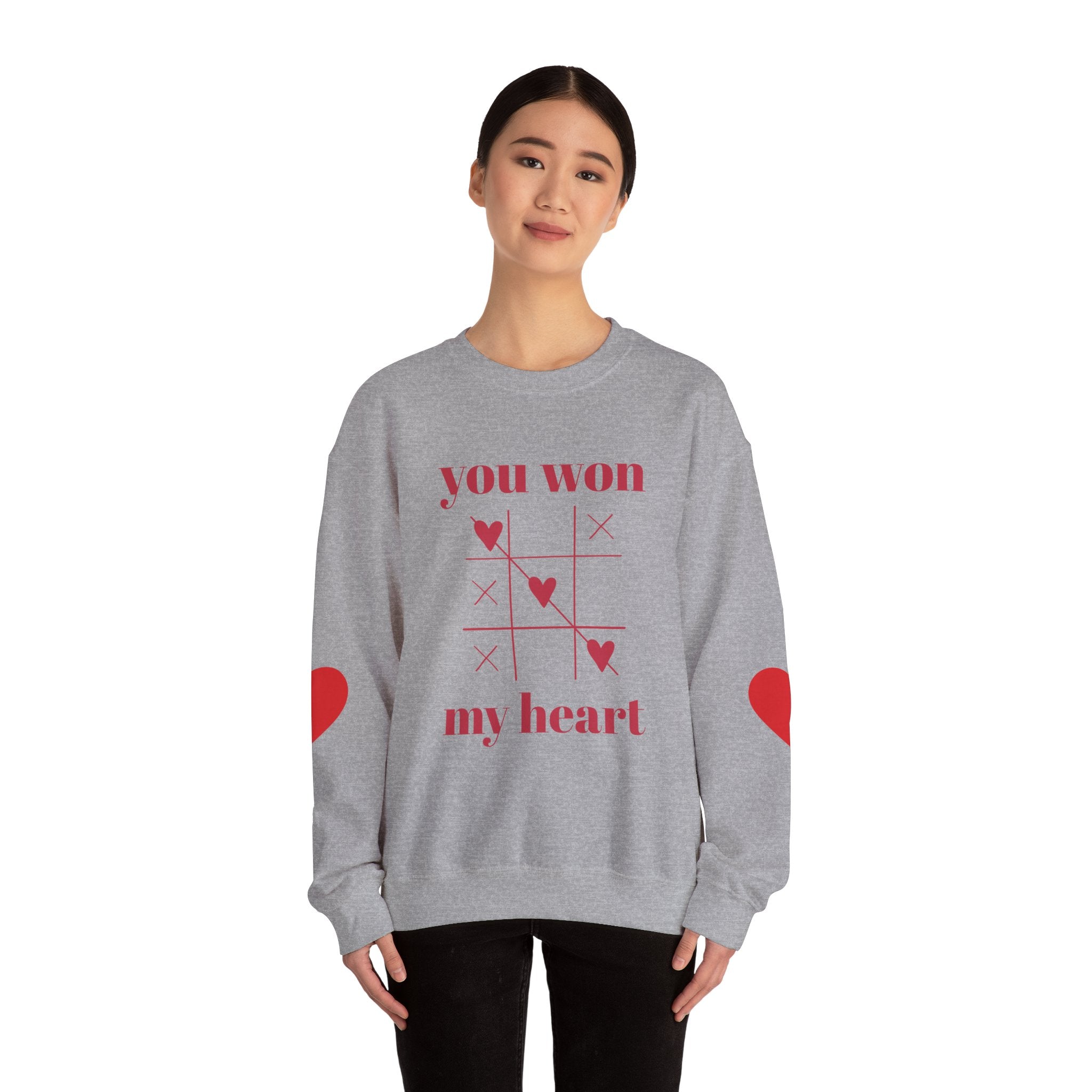Valentine Tic-Tac-Toe "You Won My Heart" Sweatshirt